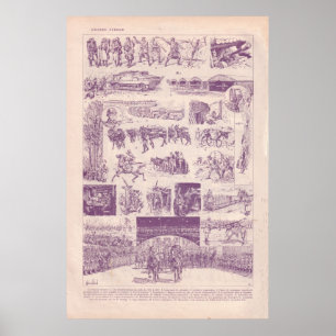 Affiche Première Guerre mondiale, soldats et équipement