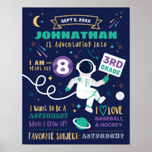 Affiche Première Journée De L'École Signale Astronaut L'Av