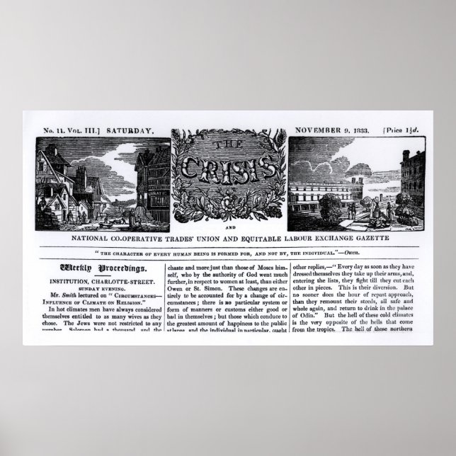 Affiche Première page des "métiers coopératifs nationaux" (Devant)