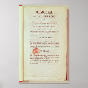 Affiche Première page du Mémorial de Sainte-Hélène