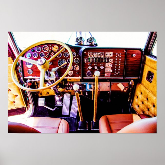 Affiche Première photo prise à l'intérieur d'un Peterbilt  (Devant)