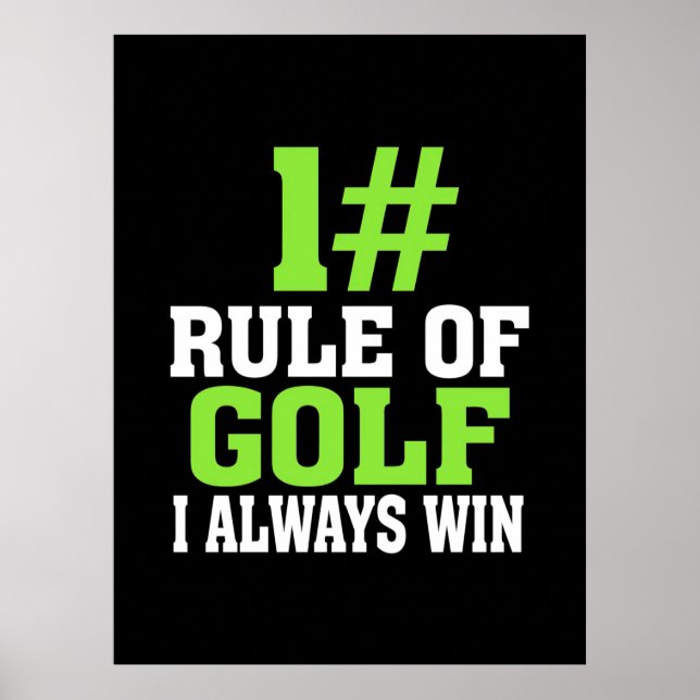 Affiche Première Règle De Golf (Devant)