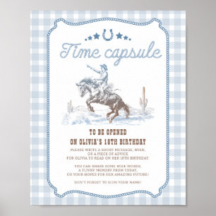 Affiche Première Rodéo Signe de capsule temporelle occiden