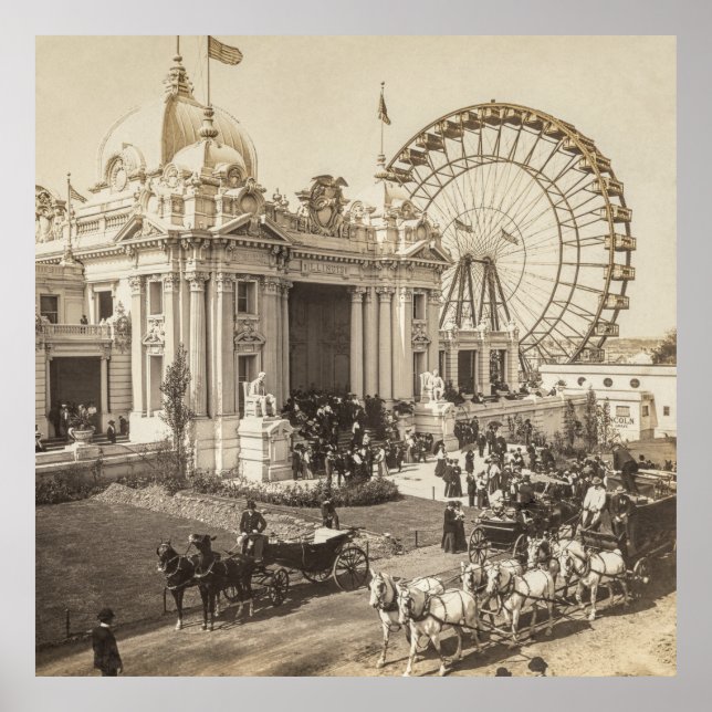 Affiche Première roue Ferris inventée par George Ferris (Devant)