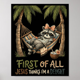 Affiche Premièrement Jésus Pense Qu'une Délire Drôle De Ra