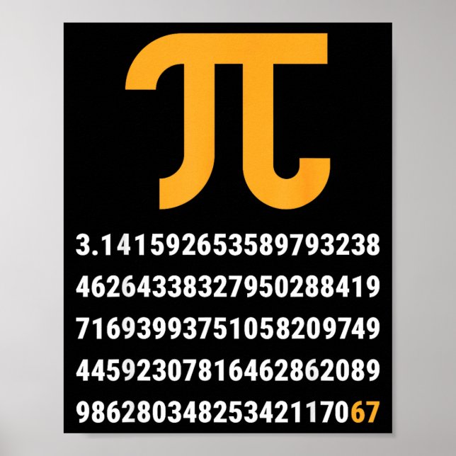 Affiche Premières 100 Chiffres De Pi 67 Nerds Geeks Prof D (Devant)