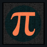Affiche Premiers 10 000 chiffres de Pi en bleu et orange<br><div class="desc">Cette conception merveilleusement geek est l'idée cadeau parfaite pour un étudiant en ingénierie, ou n'importe quel geek en mathématiques en général. Il comprend Pi, le célèbre symbole mathématique et le numéro. Ce numéro est étroitement lié au cercle, qui fait aussi son apparence dans le design, très légèrement ombragé sur les...</div>