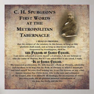 Affiche Premiers mots de tabernacle métropolitain