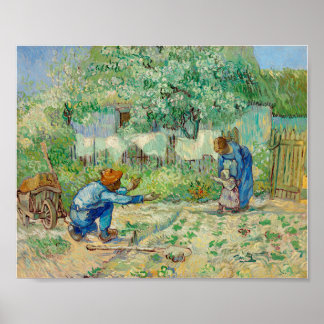 Affiche Premiers pas après Millet (1890) par Vincent
