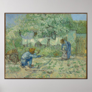 Affiche Premiers pas, après Millet 1890 Vincent van Gogh