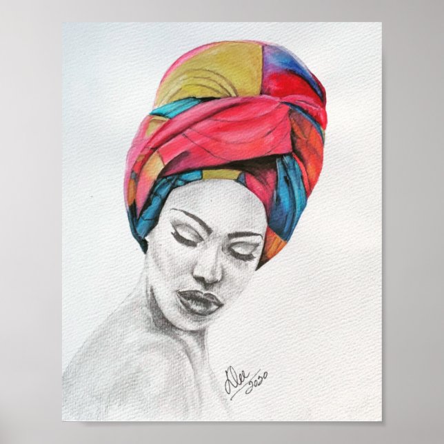 Affiche Premium sur toile Brillant QUEENCONFIDENCE (Devant)