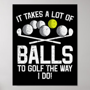 Affiche Prend Beaucoup De Pour Golf Drôle De Golf Golf Gol