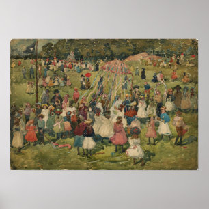 Affiche Prendergast - Fête du Travail Central Park 1901