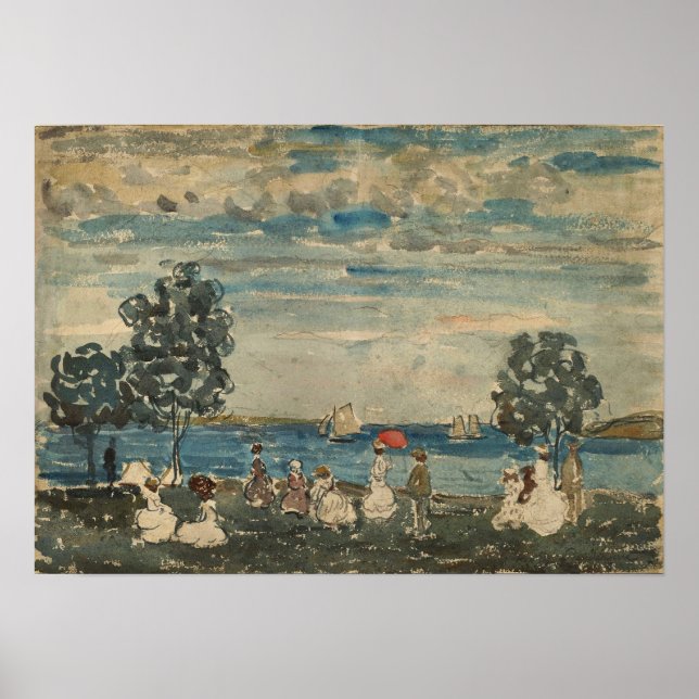 Affiche Prendergast - Figures sur une plage 1910 (Devant)