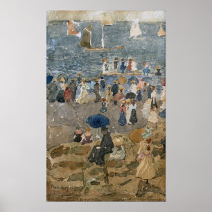 Affiche Prendergast - Plage Scène Côte-Nord, Normandie