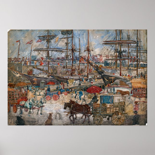 Affiche Prendergast - Quais de Boston Est (Devant)