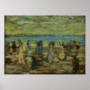 Affiche Prendergast - Scène de plage