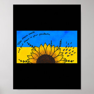 Affiche Prendre des graines de tournesol mises dans les po