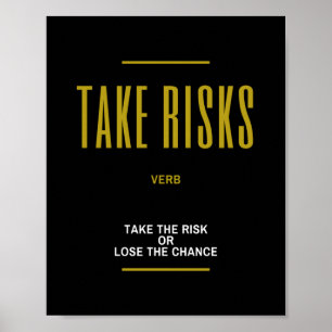 Affiche Prendre des risques Devis inspirationnels