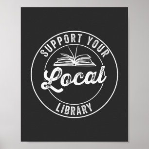 Affiche prendre en charge votre bibliothèque locale
