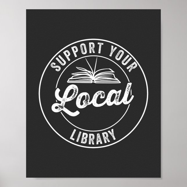 Affiche prendre en charge votre bibliothèque locale (Devant)