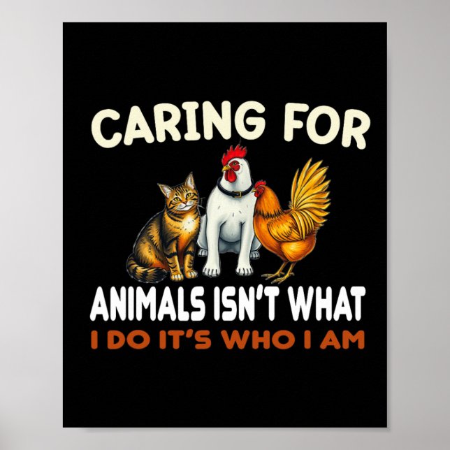 Affiche Prendre soin des animaux n'est pas ce que je fais  (Devant)