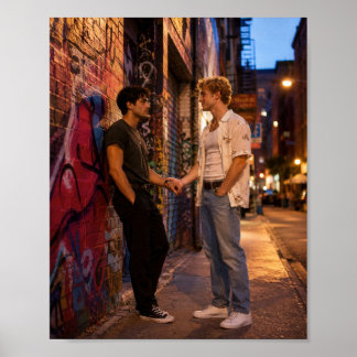 Affiche Prends ma main | Projet d'art gay