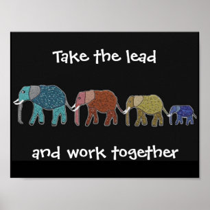 Affiche Prenez aux éléphants d'avance l'affiche de