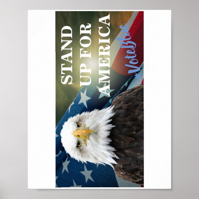 Affiche PRENEZ LA PAROLE POUR L'AMÉRIQUE #VoteBlue T-Shirt (Devant)