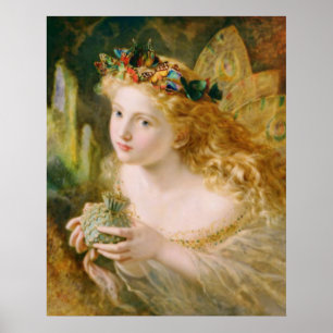 Affiche Prenez le visage équitable de la femme Art Vintage