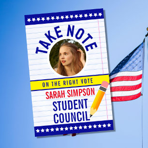 Affiche Prenez note : Vote" Élection Élection du conseil é