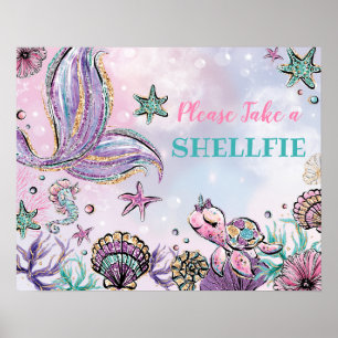 Affiche Prenez un shellfie - Selfie de la Fête de sirène v