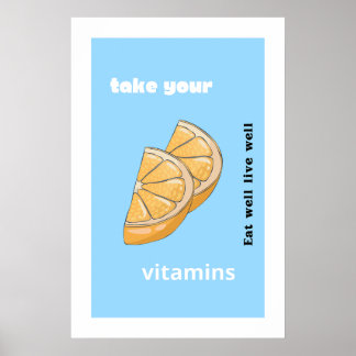 Affiche Prenez vos vitamines