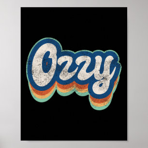 Affiche Prénom Garçon Style Vintage 70s 80s Personnalisé 