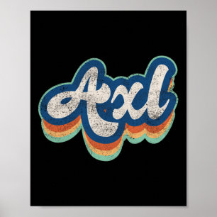 Affiche Prénom Garçon style Vintage les années 70 80s Pers