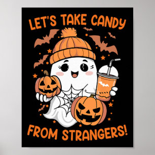 Affiche Prenons des bonbons à des étrangers Drôle Hallowee