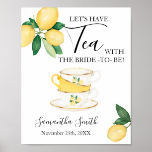 Affiche Prenons le thé avec la mariée pour être Pancarte d