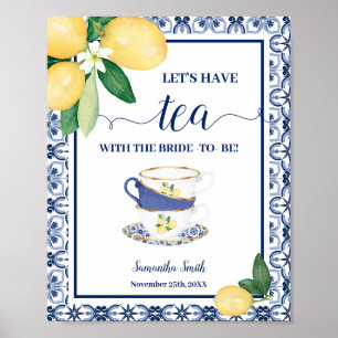 Affiche Prenons le thé avec la mariée Shower Méditerranéen
