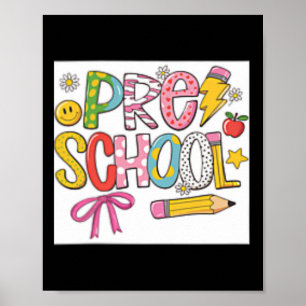 Affiche Préparation de rentrée scolaire Coquette Préscolai