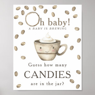 Affiche Préparation du café - Combien de bonbons y a-t-il 