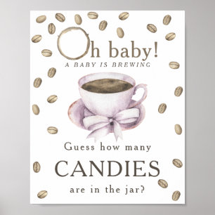 Affiche Préparation du café - Combien de bonbons y a-t-il