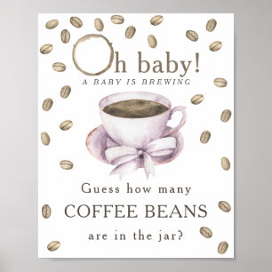 Affiche Préparation du café - Combien de grains de café