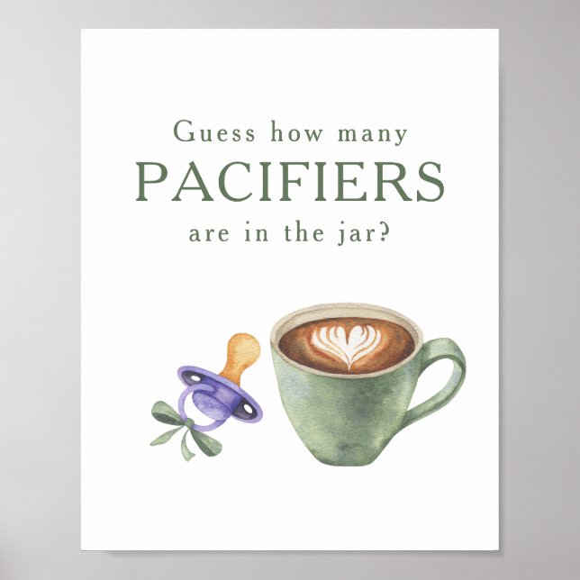 Affiche Préparation du café - Combien de sucettes  (Devant)