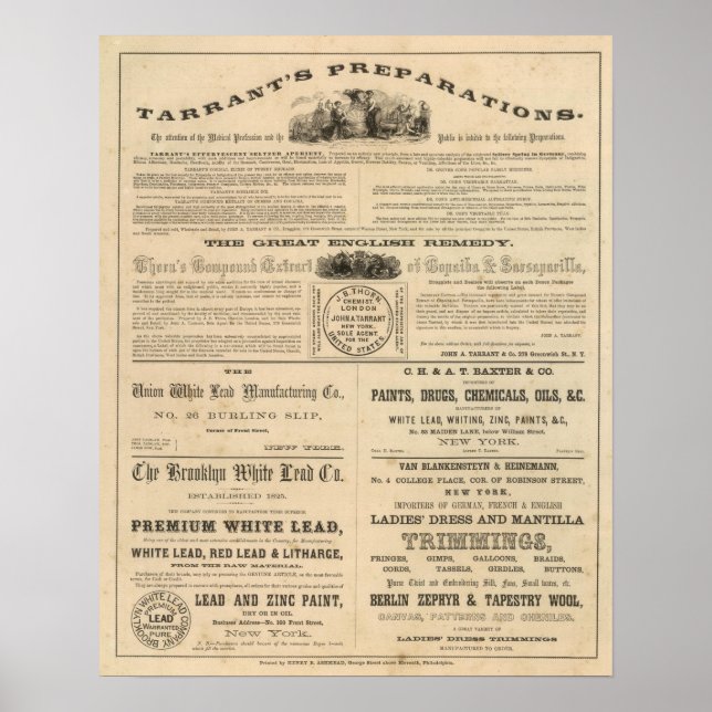 Affiche Préparations de Tarrant (Devant)