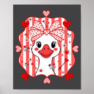 Affiche Préparatoire Mignon Oie Coquette Arc Saint-Valenti