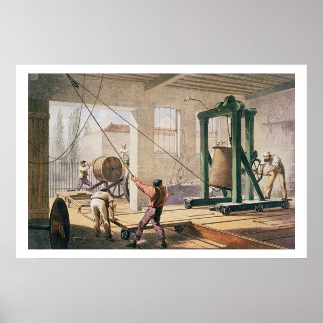 Affiche Preparing the Cable, from 'Atlantic Telegraph' (Devant)