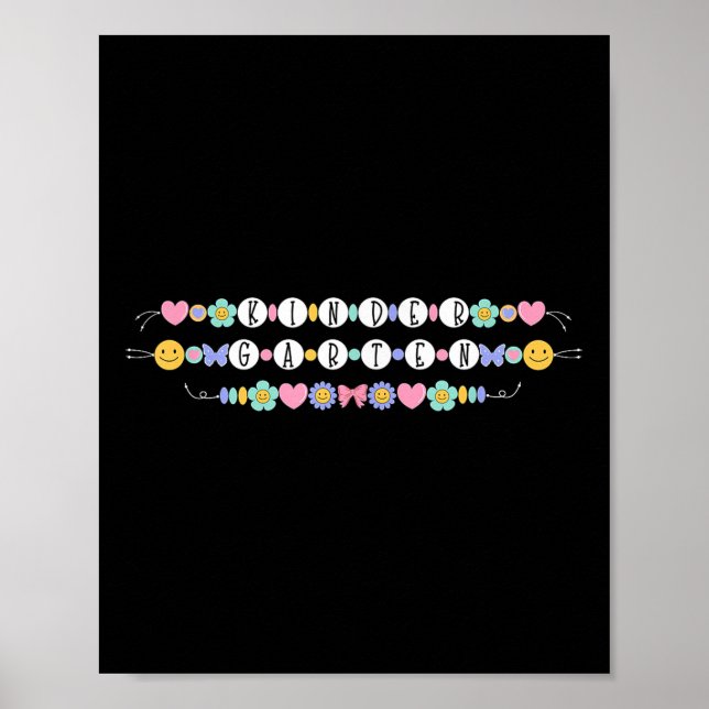 Affiche Préppine Retour À L'École Gardergarten Bracelet En (Devant)
