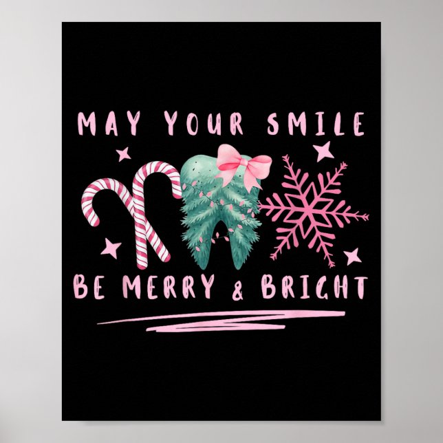 Affiche Preppy Coquette Teeth May Your Smile Be Merry And  (Devant)