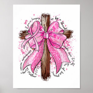 Affiche Preppy Jesus Nk Bow Croix du cancer du sein Sensib