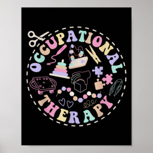 Affiche Preppy Retro ergothérapie Therast Ot Cota